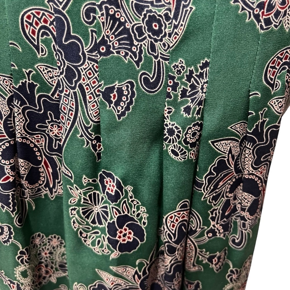 Sea‎ New York Silk Blend Sleeveless Blouse Green Paisley Frayed Neckline Sz 2 - Picture 8 of 14